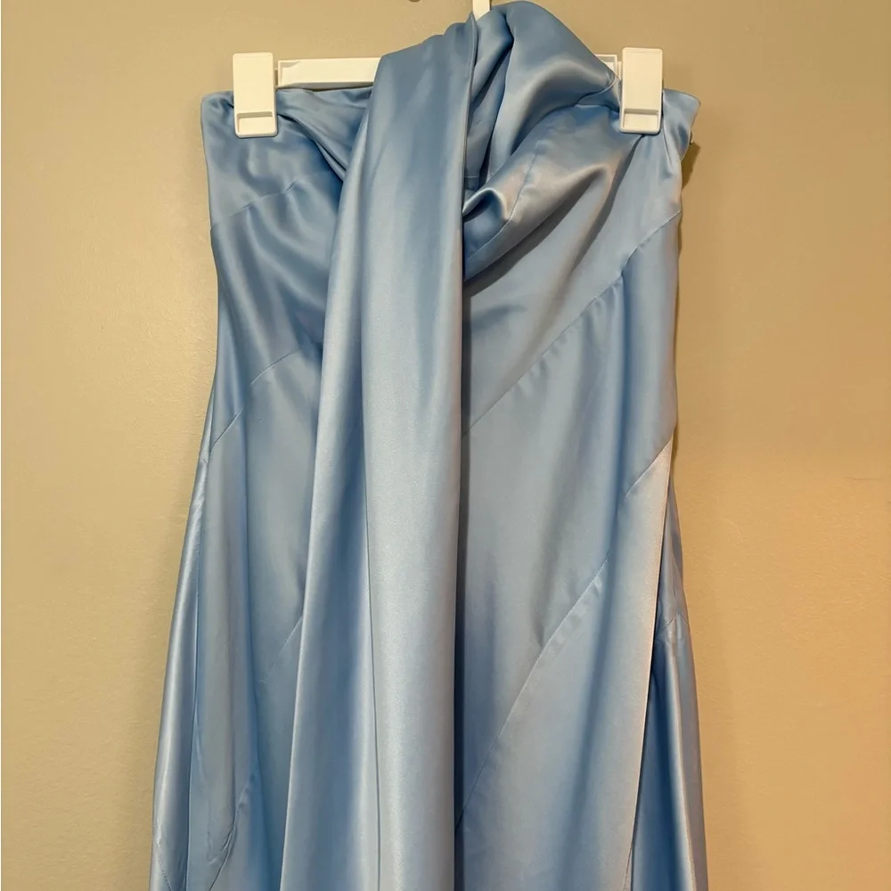 Hello Molly Blue Neck Wrap Gown - Picture 3 of 8